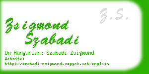 zsigmond szabadi business card